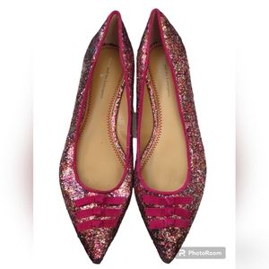 Anthropologie Pilcro and the Letterpress glitter flats size 8.5
